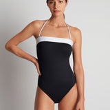 Bel Air Modern Bandeau Mio Swimsuit - Black and White - Simply Beach UK