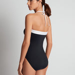 Bel Air Modern Bandeau Mio Swimsuit - Black and White - Simply Beach UK