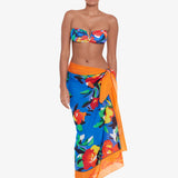 Bold Abstract Floral Border Pareo - Simply Beach UK