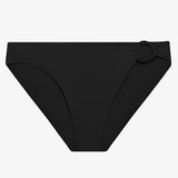 Beach Club Solids Macrame Ring Bikini Pant - Black - Simply Beach UK