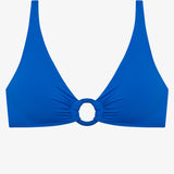 Beach Club Solids Macrame Ring OTS Bikini Top - Electric Blue - Simply Beach UK