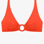 Beach Club Solids Macrame Ring OTS Bikini Top - Persimmon - Simply Beach UK