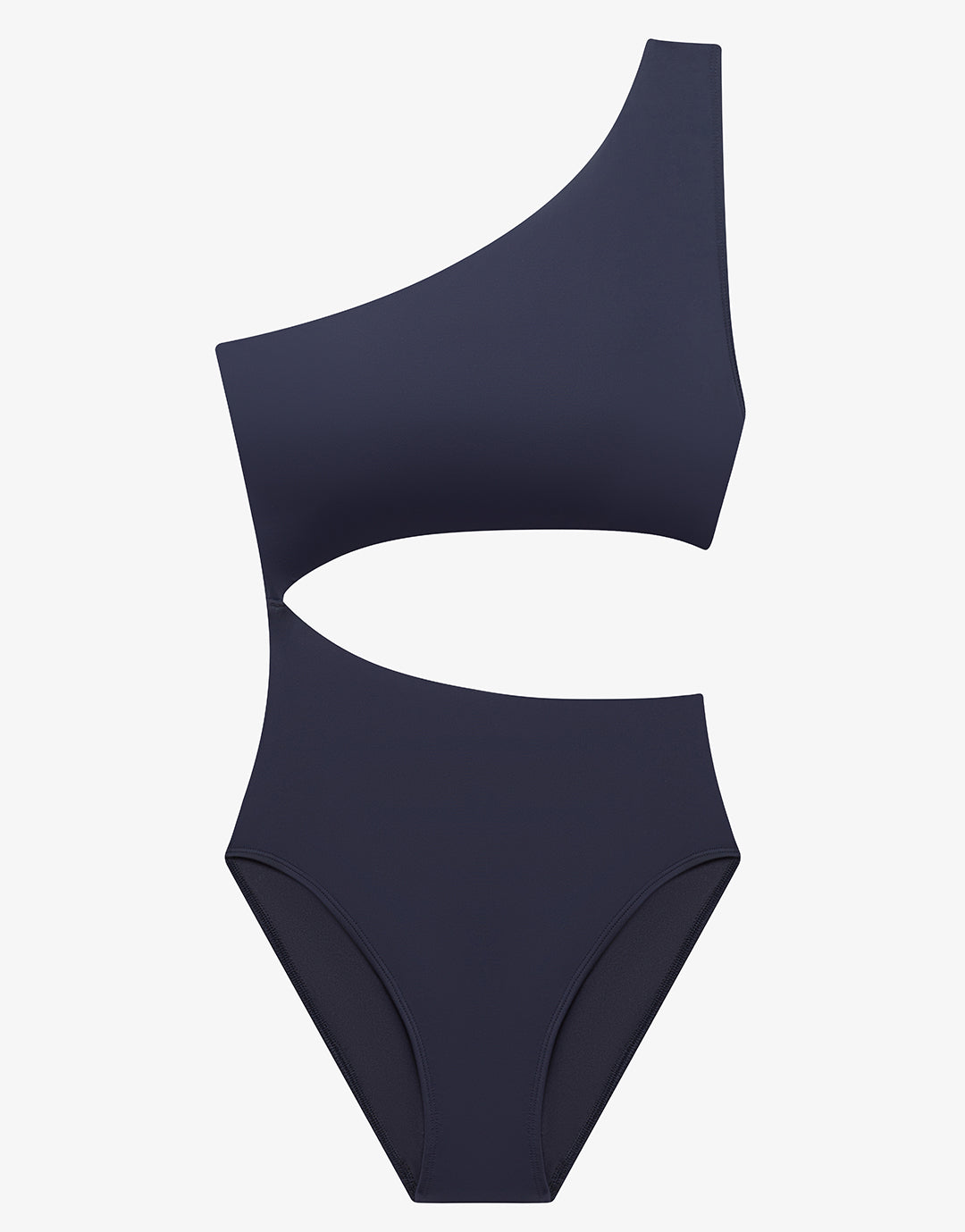 Beach Club Solids One Shoulder Cutout Swimsuit - Dark Navy - Simply Beach UK
