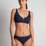 Beach Club Solids Band Hipster Bikini Pant - Dark Navy - Simply Beach UK