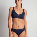 Beach Club Solids Band Hipster Bikini Pant - Dark Navy - Simply Beach UK
