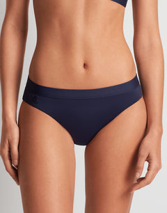 Beach Club Solids Band Hipster Bikini Pant - Dark Navy - Simply Beach UK