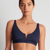 Beach Club Solids V Wire OTS Bikini Top - Dark Navy - Simply Beach UK