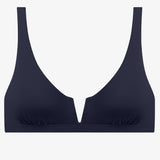 Beach Club Solids V Wire OTS Bikini Top - Dark Navy - Simply Beach UK