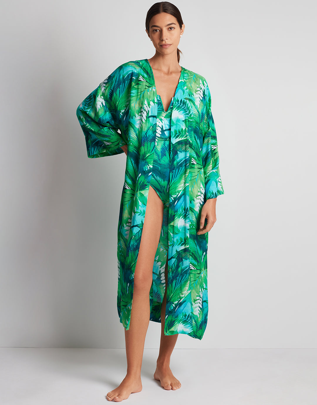 Cartago Palms Poolside Kimono Cover Up - Multi - Simply Beach UK