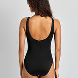 Lauren Ralph Lauren Beach Club Solids Ring OTS Underwired Swimsuit - Black - Simply Beach UK