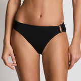 Beach Club Solids Ring Hipster Bikini Pant - Black - Simply Beach UK