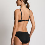 Beach Club Solids Ring OTS Bra Bikini Top - Black - Simply Beach UK