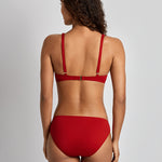 Beach Club Solids Ring OTS Bra Bikini Top - Cruising Red - Simply Beach UK