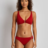 Beach Club Solids Ring OTS Bra Bikini Top - Cruising Red - Simply Beach UK