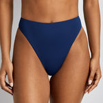 Lauren Ralph Lauren Beach Club Solids High Leg Bikini Pant - Blue Saturn - Simply Beach UK