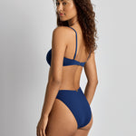 Lauren Ralph Lauren Beach Club Solids Shirred Underwire OTS Bikini Top - Blue Saturn - Simply Beach UK