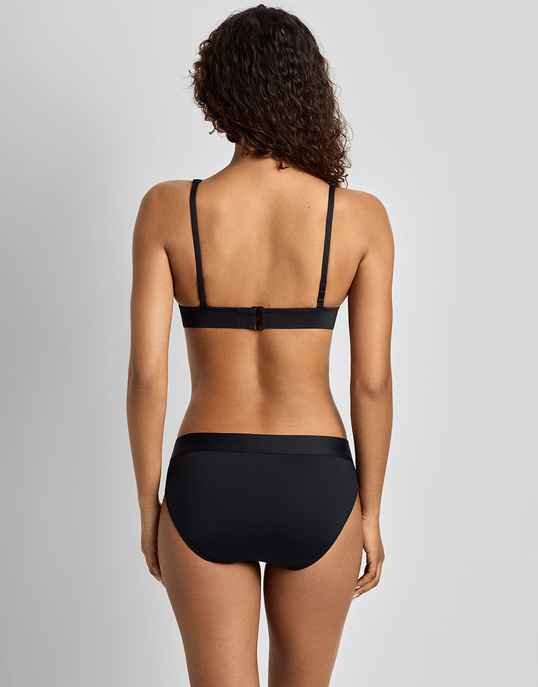 Lauren Ralph Lauren Beach Club Solids Classic Band Hipster Bikini Pant - Black - Simply Beach UK