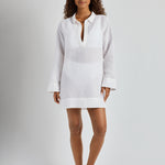 Wide Cuff Tunic Cover Up - White - Simply Beach UK