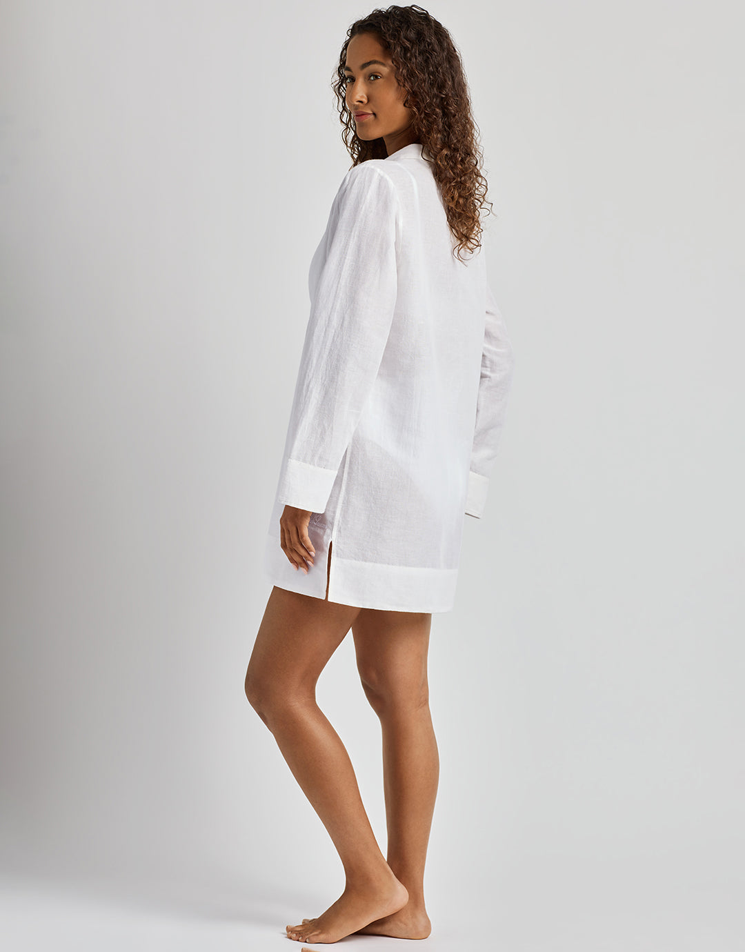 Wide Cuff Tunic Cover Up - White - Simply Beach UK