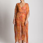 Lauren Ralph Lauren Medallion Shimmer Midi Kaftan Cover Up - Multi - Simply Beach UK