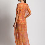 Lauren Ralph Lauren Medallion Shimmer Midi Kaftan Cover Up - Multi - Simply Beach UK