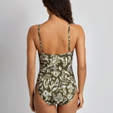 Lauren Ralph Lauren Artisan Warp Floral V Wire OTS Swimsuit - Multi - Simply Beach UK
