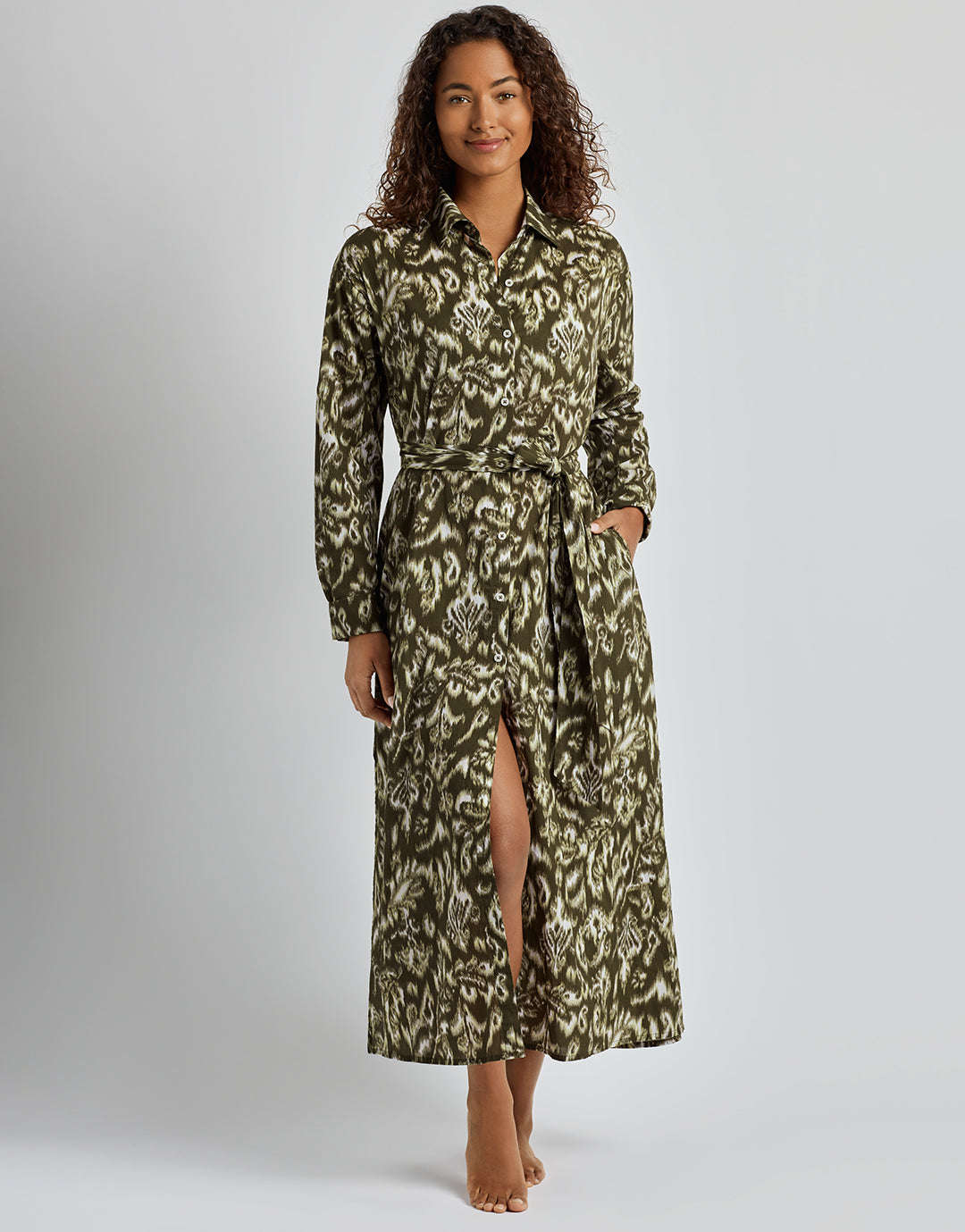 Lauren Ralph Lauren Artisan Warp Floral Midi Shirt Dress - Multi - Simply Beach UK