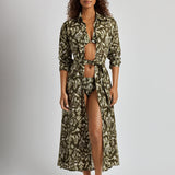 Lauren Ralph Lauren Artisan Warp Floral Midi Shirt Dress - Multi - Simply Beach UK