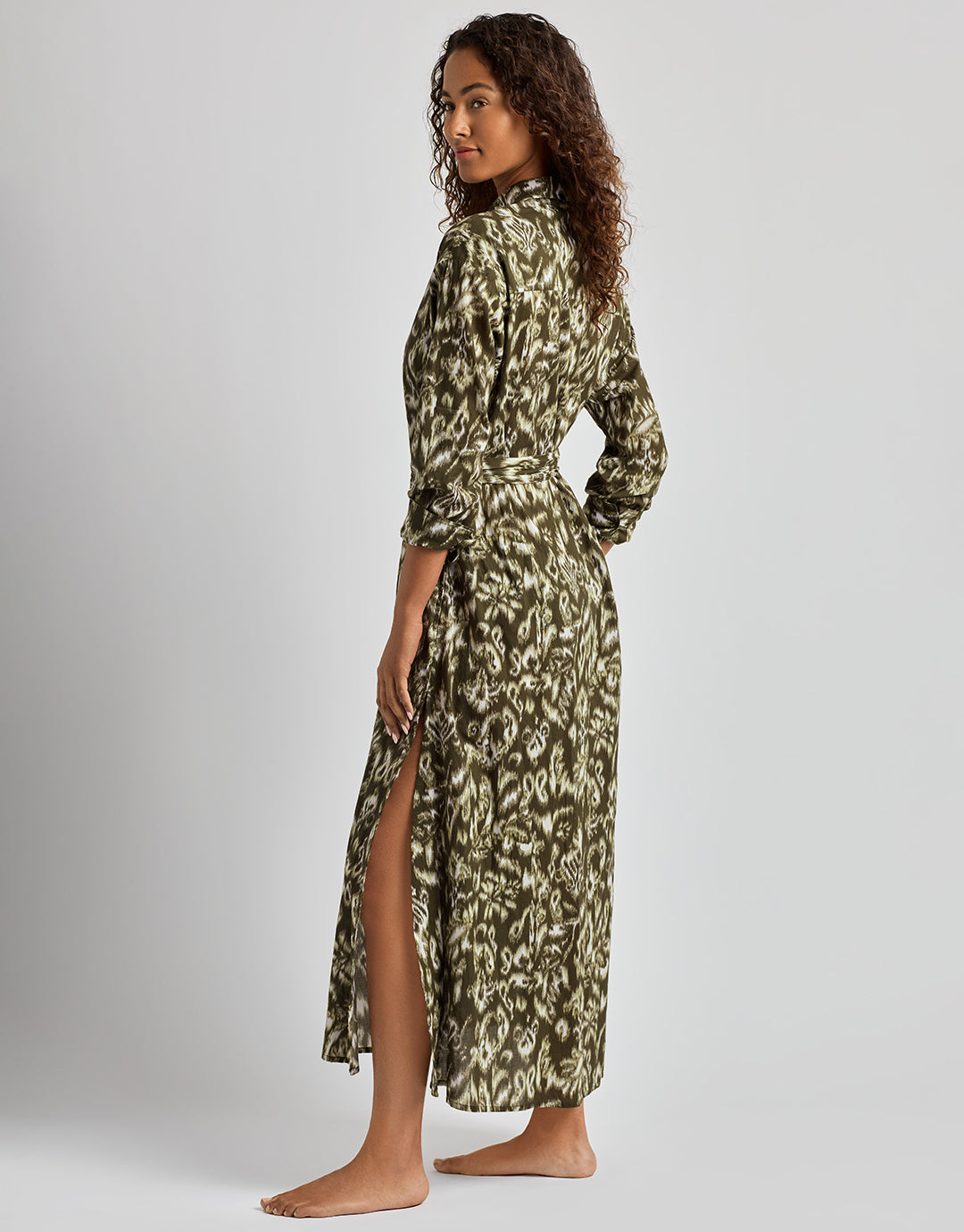 Lauren Ralph Lauren Artisan Warp Floral Midi Shirt Dress - Multi - Simply Beach UK