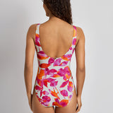 Lauren Ralph Lauren Bougainvillea Floral Ruffle Surplice Swimsuit - Multi - Simply Beach UK