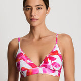 Lauren Ralph Lauren Bougainvillea Floral Triangle V Neck Bikini Top - Multi - Simply Beach UK