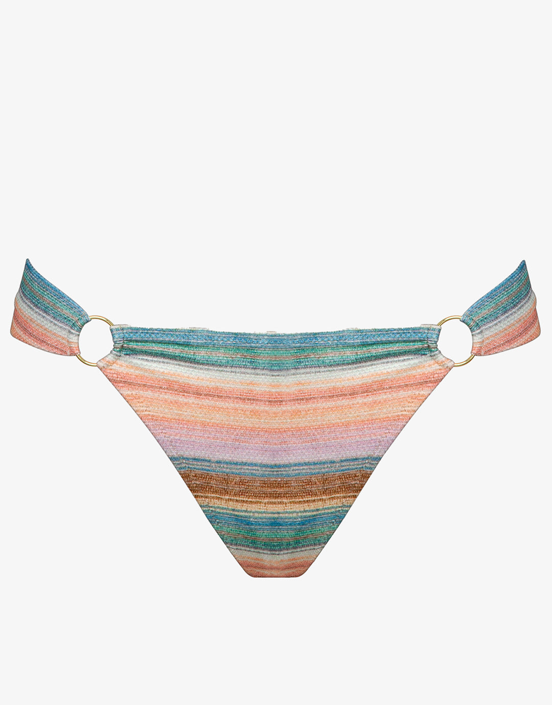 Pastel Sunset Ring Side Bikini Pant - Pink Stripe - Simply Beach UK