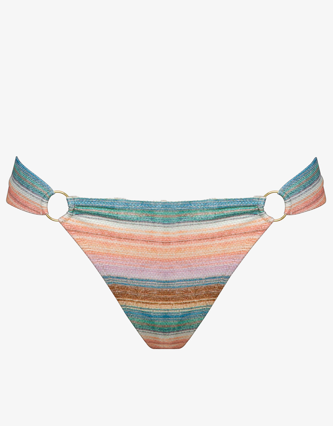 Pastel Sunset Ring Side Bikini Pant - Pink Stripe - Simply Beach UK