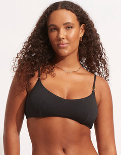 Sea Dive Bralette Bikini Top - Black - Simply Beach UK