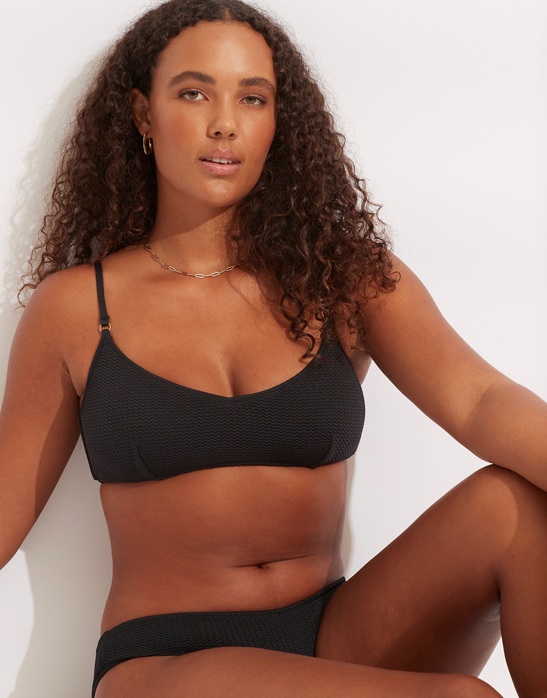 Sea Dive Bralette Bikini Top - Black - Simply Beach UK