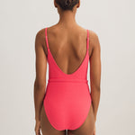 Terry Belted Kennedy Swimsuit - Coral - Simply Beach UK