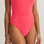 Terry Belted Kennedy Swimsuit - Coral - Simply Beach UK