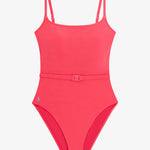 Terry Belted Kennedy Swimsuit - Coral - Simply Beach UK