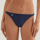 Terry Side Tab Devin Hipster Bikini Pant - Navy Blue - Simply Beach UK