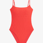 Logo Jacquard Kennedy Swimsuit - Bright Hibiscus - Simply Beach UK