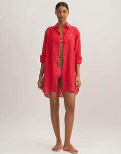 Boyfriend Shirt - Coral - Simply Beach UK