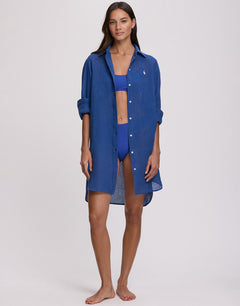 Polo Ralph Lauren Boyfriend Beach Shirt - Ultramarine - Simply Beach UK