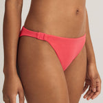 Terry Logo Trim Devin Hipster Bikini Pant - Coral - Simply Beach UK