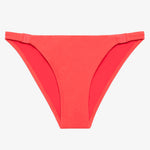 Terry Logo Trim Devin Hipster Bikini Pant - Coral - Simply Beach UK