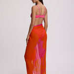 Polo Ralph Lauren Pony Long Pareo - Sailing Orange and Desert Pink - Simply Beach UK