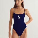 Polo Ralph Lauren Logo Icons Kennedy Swimsuit - Navy - Simply Beach UK