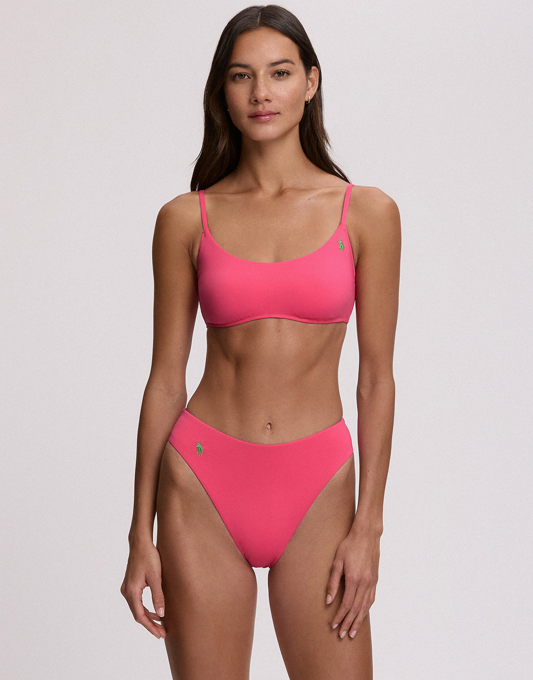 Polo Ralph Lauren Color Shop Modern High Leg Bikini Pant - Desert Pink - Simply Beach UK