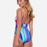 Italian Summer Round Neck Swimsuit - Multi - Simply Beach UK