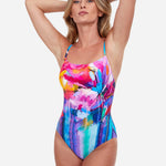 Italian Summer Round Neck Swimsuit - Multi - Simply Beach UK