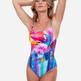 Italian Summer Round Neck Swimsuit - Multi - Simply Beach UK
